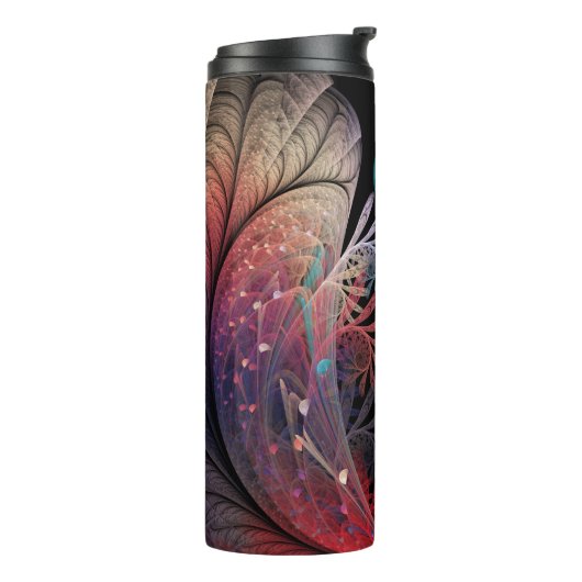 Jonglage Abstract Modern Fantasy Fractal Monogram Thermosbeker (Gedraaid links)