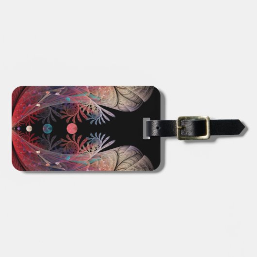 Jonglage Abstracte Modern Fantasy Fractal Art Bagagelabel (Voorkant horizontaal)