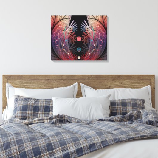 Jonglage Abstracte Modern Fantasy Fractal Art Canvas Afdruk (Insitu (Slaapkamer))