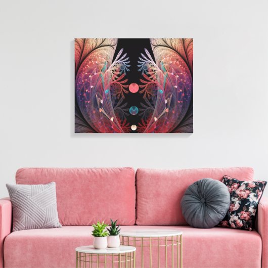 Jonglage Abstracte Modern Fantasy Fractal Art Canvas Afdruk (Insitu (Woonkamer))