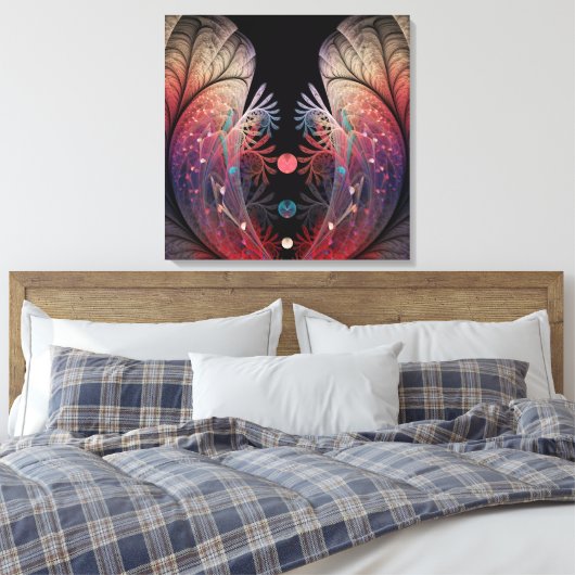 Jonglage Abstracte Modern Fantasy Fractal Art Canvas Afdruk (Insitu (Slaapkamer))