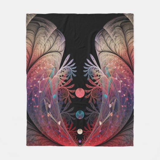 Jonglage Abstracte Modern Fantasy Fractal Art Fleece Deken (Voorkant)