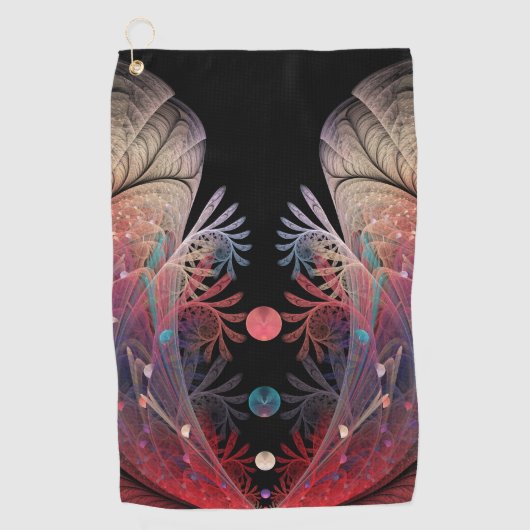 Jonglage Abstracte Modern Fantasy Fractal Art Golfhanddoek (Voorkant)
