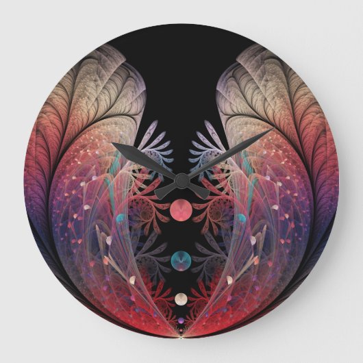 Jonglage Abstracte Modern Fantasy Fractal Art Grote Klok (Voorkant)