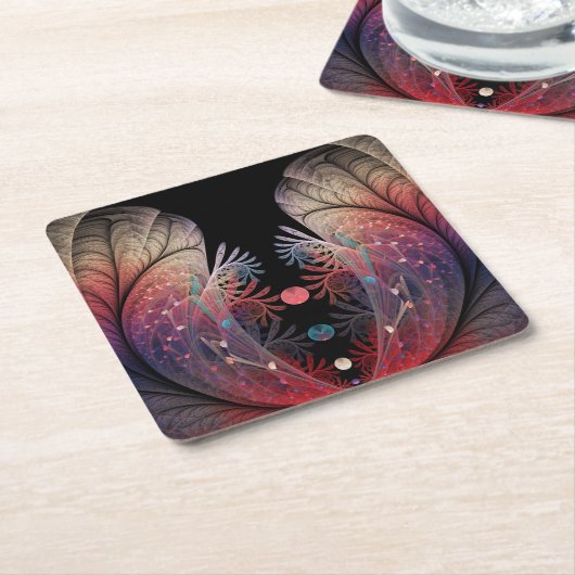 Jonglage Abstracte Modern Fantasy Fractal Art Kartonnen Onderzetters (Schuin)