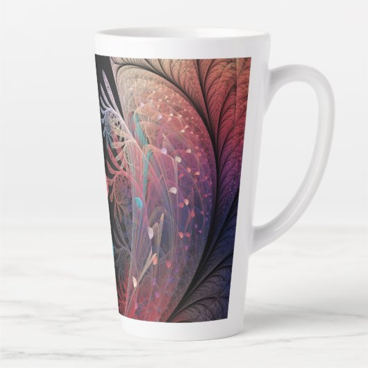 Jonglage Abstracte Modern Fantasy Fractal Art Latte Mok (Rechts)