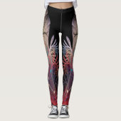 Jonglage Abstracte Modern Fantasy Fractal Art Leggings (Voorkant)