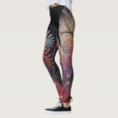 Jonglage Abstracte Modern Fantasy Fractal Art Leggings (Links)