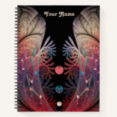Jonglage Abstracte Modern Fantasy Fractal Art Name Notitieboek (Voorkant)