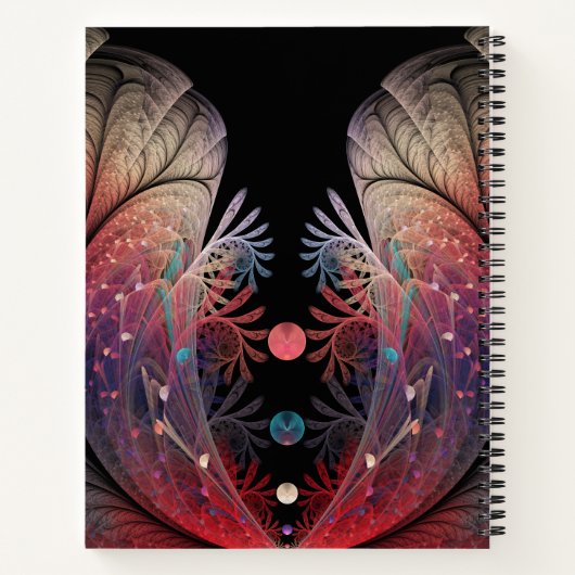 Jonglage Abstracte Modern Fantasy Fractal Art Notitieboek (Achterkant)