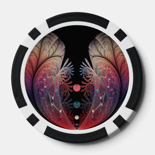 Jonglage Abstracte Modern Fantasy Fractal Art Poker Chips (Achterkant)