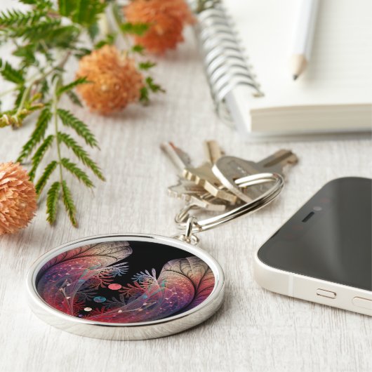 Jonglage Abstracte Modern Fantasy Fractal Art Sleutelhanger (Zijkant)