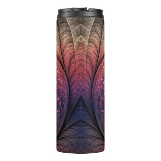 Jonglage Abstracte Modern Fantasy Fractal Art Thermosbeker (Achterkant)