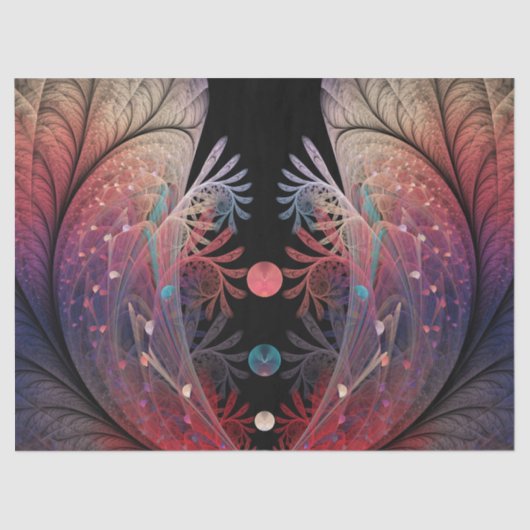 Jonglage Abstracte Modern Fantasy Fractal Art Tissuepapier (Voorkant)