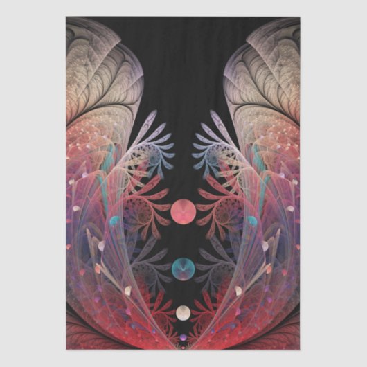 Jonglage Abstracte Modern Fantasy Fractal Art Tissuepapier (Voorkant)