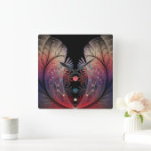 Jonglage Abstracte Modern Fantasy Fractal Art Vierkante Klok (Huis)