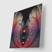 Jonglage Abstracte Modern Fantasy Fractal Art Vierkante Klok (Hoek)