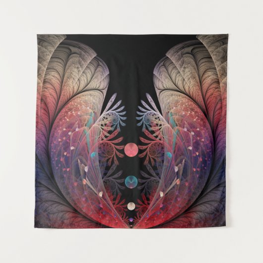 Jonglage Abstracte Modern Fantasy Fractal Art Wandkleed (Voorkant)