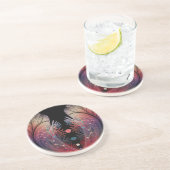 Jonglage Abstracte Modern Fantasy Fractal Art Zandsteen Onderzetter (Zijkant)