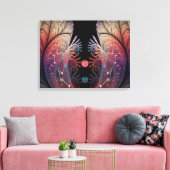 Jonglage Abstracte Modern Fantasy Fractal Triptych Canvas Afdruk (Insitu (Woonkamer))