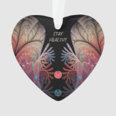 Jonglage Abstracte moderne Fantasy Fractal Art Tex Ornament (achterkant)