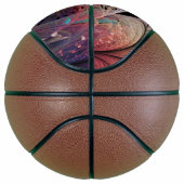 Jongleer Abstracte Moderne Fantasie Fractale Kunst Basketbal (Rechts)