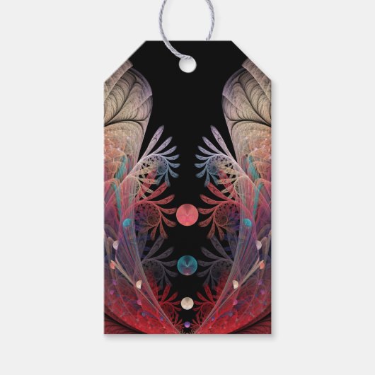 Jongleer Abstracte Moderne Fantasie Fractale Kunst Cadeaulabel (Voorkant)