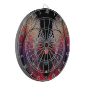 Jongleer Abstracte Moderne Fantasie Fractale Kunst Dartbord (Voorkant Links)