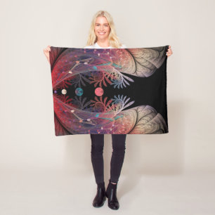 Jongleer Abstracte Moderne Fantasie Fractale Kunst Fleece Deken