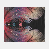 Jongleer Abstracte Moderne Fantasie Fractale Kunst Fleece Deken (Voorkant (Horizontaal))