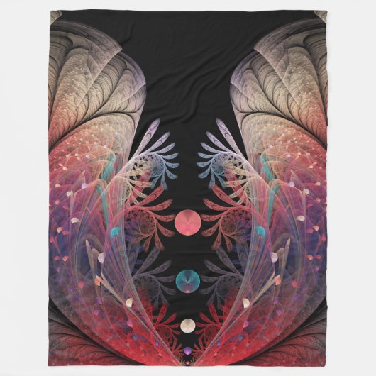 Jongleer Abstracte Moderne Fantasie Fractale Kunst Fleece Deken (Voorkant)