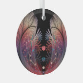 Jongleer Abstracte Moderne Fantasie Fractale Kunst Glas Ornament (Voorkant Rechts)