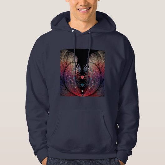 Jongleer Abstracte Moderne Fantasie Fractale Kunst Hoodie (Voorkant)