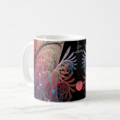 Jongleer Abstracte Moderne Fantasie Fractale Kunst Koffiemok (Voorkant links)