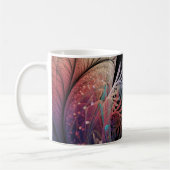 Jongleer Abstracte Moderne Fantasie Fractale Kunst Koffiemok (Links)