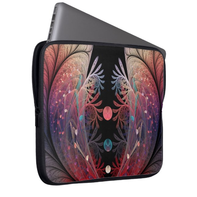 Jongleer Abstracte Moderne Fantasie Fractale Kunst Laptop Sleeve (Voorkant Rechts)