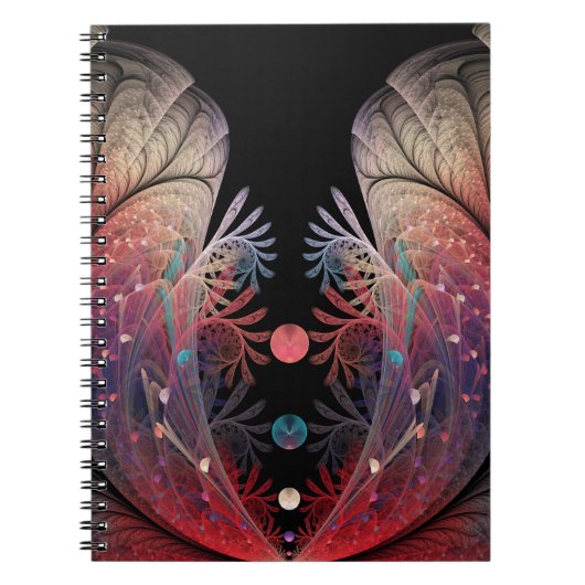 Jongleer Abstracte Moderne Fantasie Fractale Kunst Notitieboek (Voorkant)