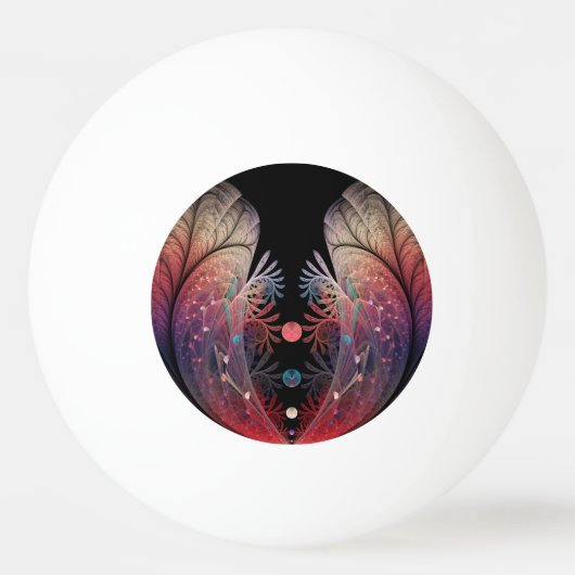Jongleer Abstracte Moderne Fantasie Fractale Kunst Pingpongbal (Voorkant)