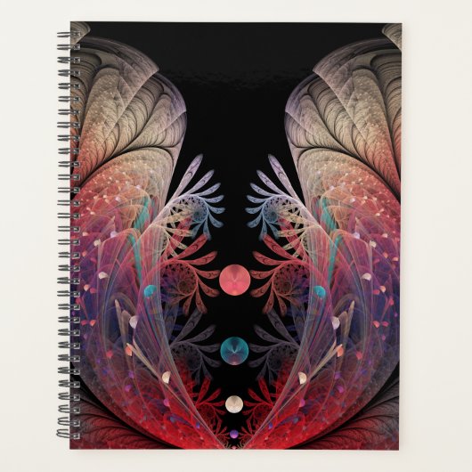 Jongleer Abstracte Moderne Fantasie Fractale Kunst Planner (Voorkant)