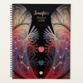 Jongleer Abstracte Moderne Fantasie Fractale Kunst Planner (Voorkant)