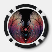 Jongleer Abstracte Moderne Fantasie Fractale Kunst Poker Chips (Achterkant)