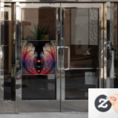 Jongleer Abstracte Moderne Fantasie Fractale Kunst Raamsticker (Kantoordeur)
