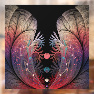 Jongleer Abstracte Moderne Fantasie Fractale Kunst Raamsticker
