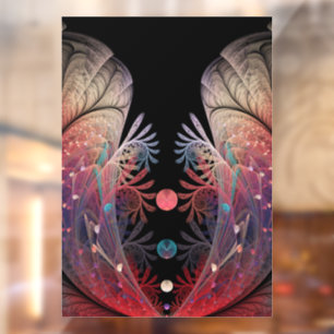 Jongleer Abstracte Moderne Fantasie Fractale Kunst Raamsticker