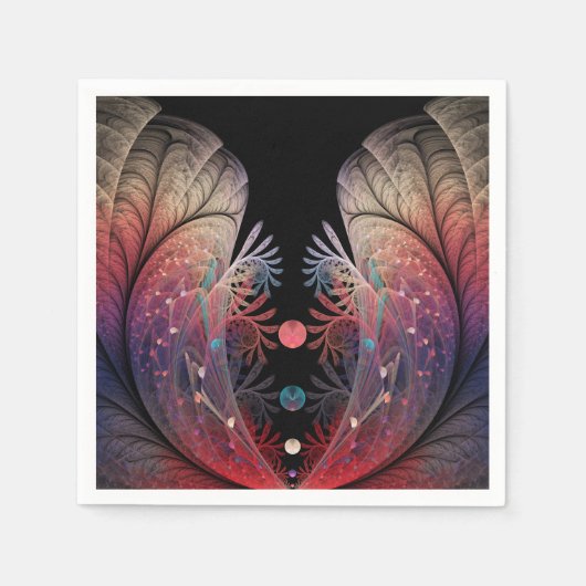 Jongleer Abstracte Moderne Fantasie Fractale Kunst Servet (Voorkant)