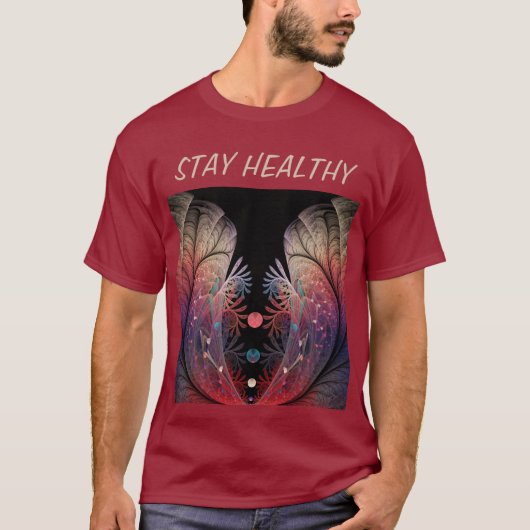 Jongleer Abstracte Moderne Fantasie Fractale Kunst T-shirt (Voorkant)