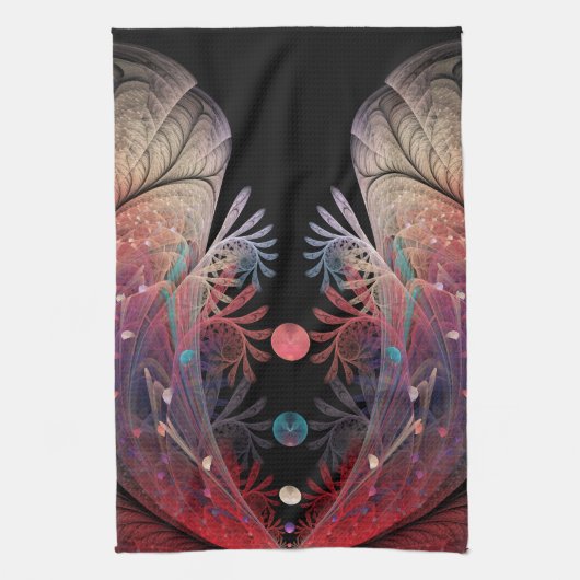 Jongleer Abstracte Moderne Fantasie Fractale Kunst Theedoek (Verticaal)