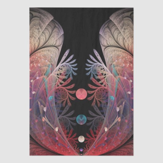 Jongleer Abstracte Moderne Fantasie Fractale Kunst Tissuepapier (Voorkant)