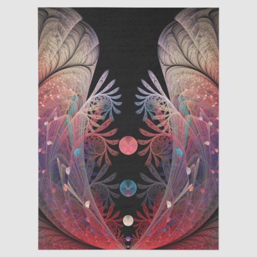 Jongleer Abstracte Moderne Fantasie Fractale Kunst Tissuepapier (Voorkant)