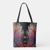 Jongleer Abstracte Moderne Fantasie Fractale Kunst Tote Bag (Achterkant)